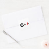 C, niet C++ Vierkante Sticker (Envelop)