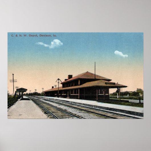 C & NW Railroad Depot Poster (Voorkant)