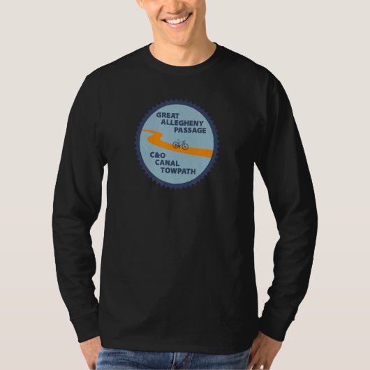 C&O Canal Towpath  GAP Pittsburgh Washington D C T-shirt (Voorkant)