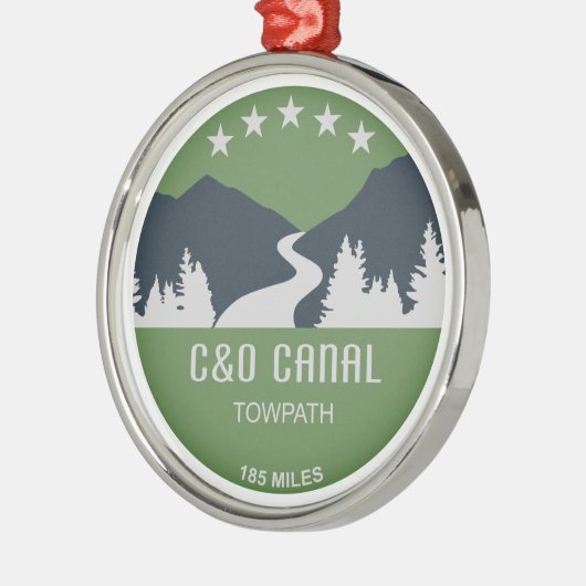 C&O Canal Towpath Metalen Ornament (Links)