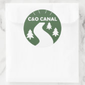 C&O Canal Towpath Ronde Sticker (Tas)