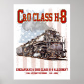 C&O Class H-8 Allegheny Locomotief - Amerikaanse v Poster (Voorkant)