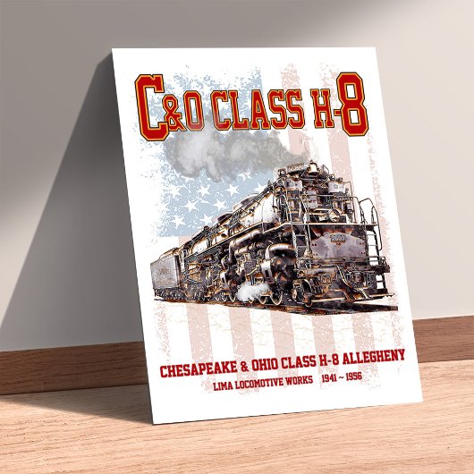 C&O Class H-8 Allegheny Locomotief - Amerikaanse v Poster