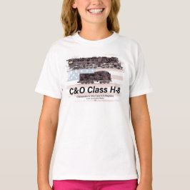 C&O Class H-8 Allegheny Locomotive - American flag T-shirt