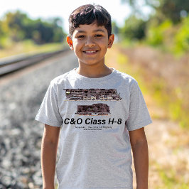 C&O Class H-8 Allegheny Steam Locomotive Profile T-shirt