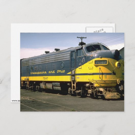 C&O EMD F-7A BRIEFKAART (Voorkant / Achterkant)