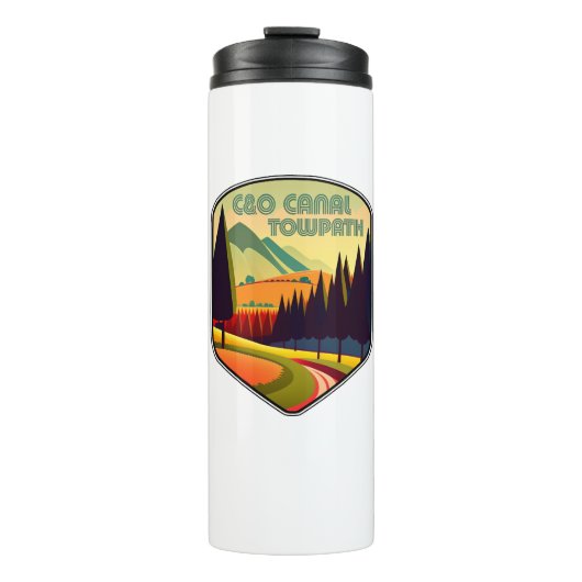 C&O Kanaal Towpath Kleuren Thermosbeker (Voorkant)