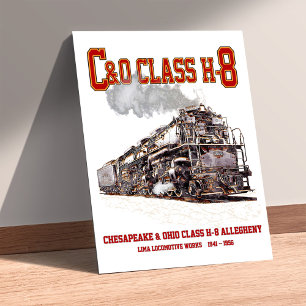 C&O Klasse H-8 2-6-6-6 Allegheny Stoomlocomotief Poster
