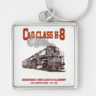 C&O Klasse H-8 2-6-6-6 Allegheny Stoomlocomotief Sleutelhanger