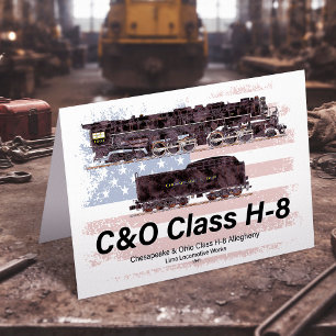 C&O Klasse H-8 Allegheny Locomotief - Amerikaanse  Bedankkaart