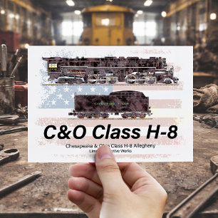 C&O Klasse H-8 Allegheny Locomotief - Amerikaanse Briefkaart