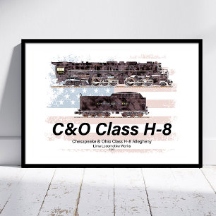C&O Klasse H-8 Allegheny Locomotief - Amerikaanse Foto Afdruk