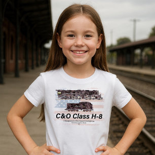 C&O Klasse H-8 Allegheny Locomotief - Amerikaanse T-shirt