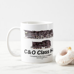 C&O Klasse H-8 Allegheny Stoomlocomotief Profiel Koffiemok