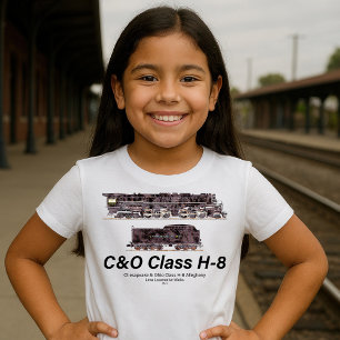 C&O Klasse H-8 Allegheny Stoomlocomotief Profiel T-shirt
