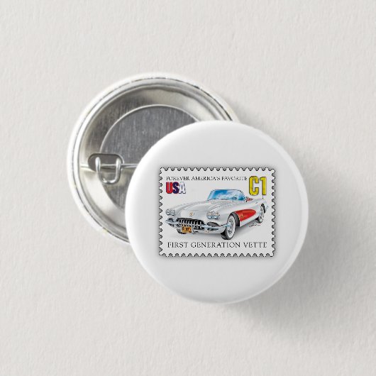 C-ONE AUTO KUNST RONDE BUTTON 3,2 CM (Voorkant /achterkant)