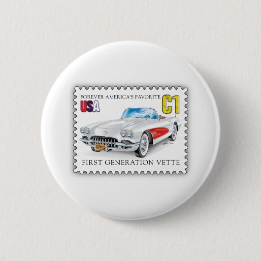 C-ONE AUTO KUNST RONDE BUTTON 5,7 CM (Voorkant)