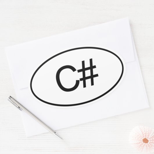C# OVALE STICKER (Envelop)