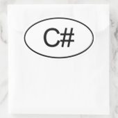 C# OVALE STICKER (Tas)