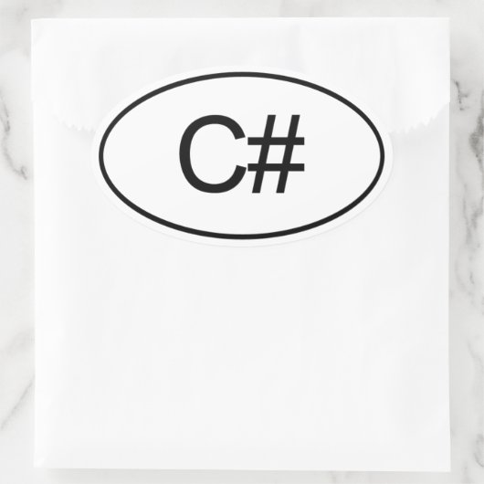 C# OVALE STICKER (Tas)