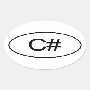 C# OVALE STICKER