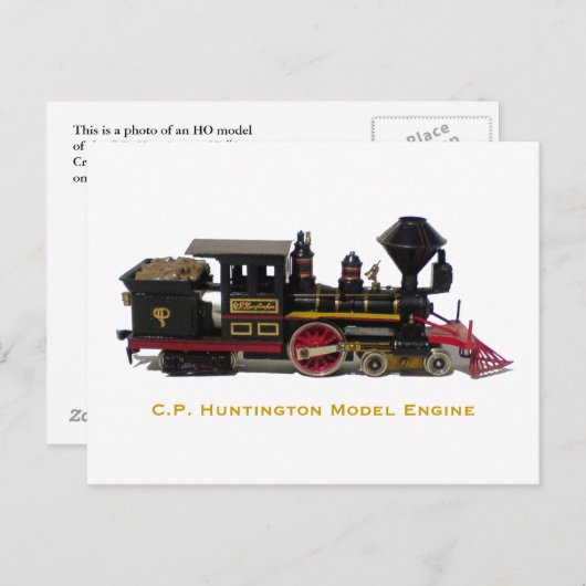 C.P. Huntington Model Engine briefkaart (Voorkant / Achterkant)