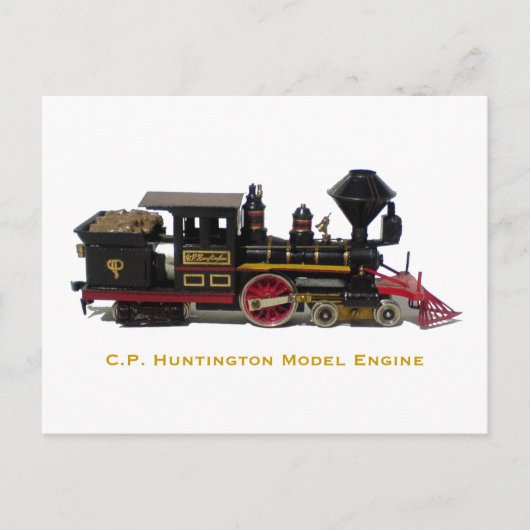 C.P. Huntington Model Engine briefkaart (Voorkant)