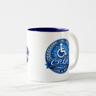 C.P. Life - Hersenenverlamming Koffiemok Design 1 Tweekleurige Koffiemok