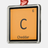 C - Periodiek tabelsymbool Cheddar Chemie Metalen Ornament (Links)