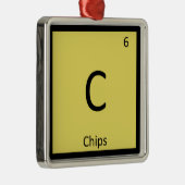C - Periodiek tabelsymbool voor de Snack Chemistry Metalen Ornament (Rechts)