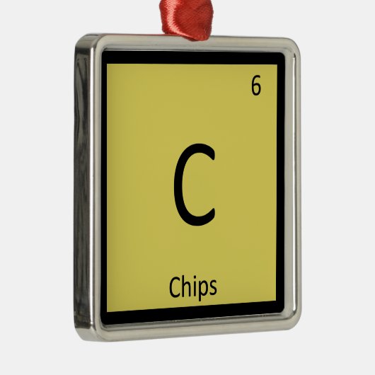 C - Periodiek tabelsymbool voor de Snack Chemistry Metalen Ornament (Rechts)