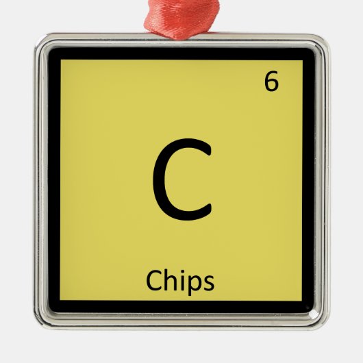 C - Periodiek tabelsymbool voor de Snack Chemistry Metalen Ornament (Voorkant)