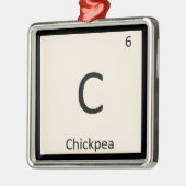 C - Periodiek tabelsymbool voor kekererscheikunde Metalen Ornament (Links)
