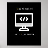 C Programmeer Passie Poster (Voorkant)
