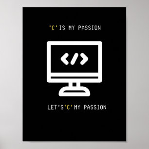 C Programmeer Passie Poster