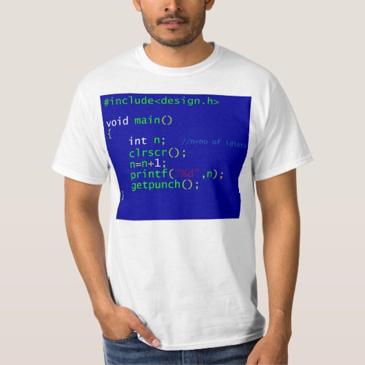 C-programmering T-shirt (Voorkant)