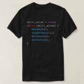 C Programmeringsjaar 2020 Nog niet in leven T-shirt (Design voorkant)
