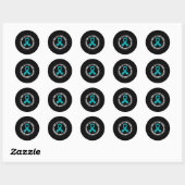 C-PTSS Awareness Ribbon Support Month Ronde Sticker (Vel)