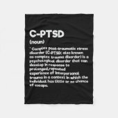C-PTSS Definitie Stress Awareness Mental Posttrau Fleece Deken (Voorkant)