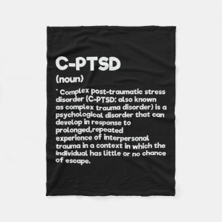 C-PTSS Definitie Stress Awareness Mental Posttrau Fleece Deken