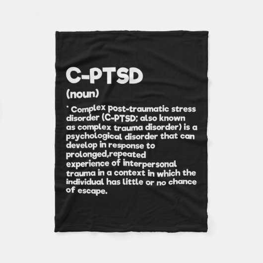 C-PTSS Definitie Stress Awareness Mental Posttrau Fleece Deken (Voorkant)