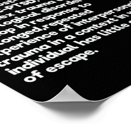 C-PTSS Definitie Stress Awareness Mental Posttrau Poster (Hoek)