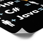C Python Php Java Programmer Codering Poster (Hoek)