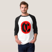 C Raglan-Shirt T-shirt (Voorkant volledig)