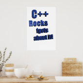 C++ Rocks FGet Over het Poster (Keuken)