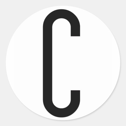 C RONDE STICKER (Voorkant)