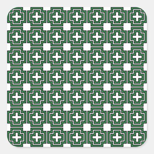 C&S groen Vierkante Sticker (Voorkant)