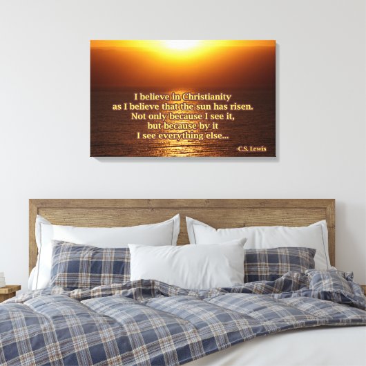 C.S. Lewis Christianity Quote Canvas Afdruk (Insitu (Slaapkamer))