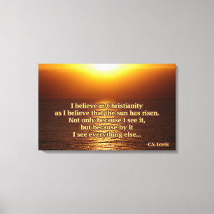 C.S. Lewis Christianity Quote Canvas Afdruk