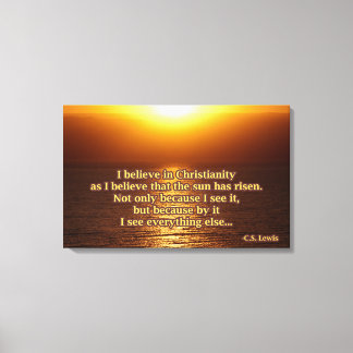 C.S. Lewis Christianity Quote Canvas Afdruk